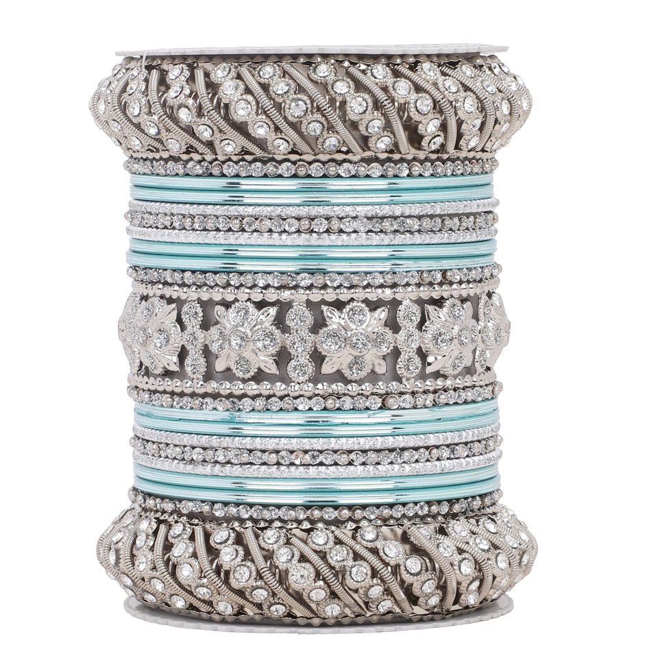 Silver Pacheli Bangle set by Leshya