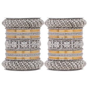 Silver Pacheli Bangle set by Leshya