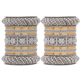 Silver Pacheli Bangle set by Leshya