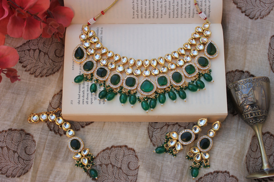Indian Bollywood Style Kundan Jewellery for Maroon Lehenga | eBay