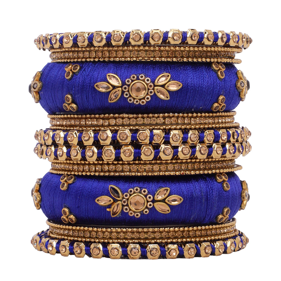 Traditional Thread Bangle set for Both hands by Leshya