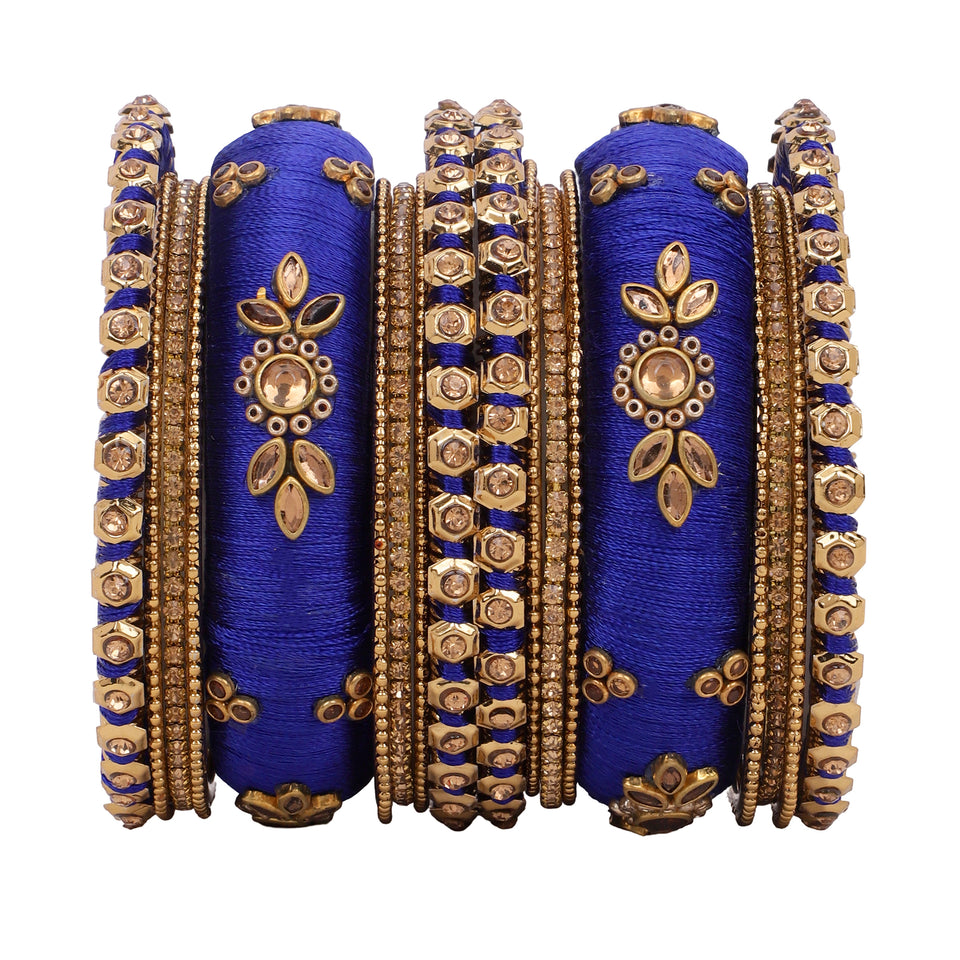 Traditional Thread Bangle set for Both hands by Leshya