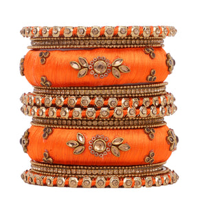 Traditional Thread Bangle set for Both hands by Leshya