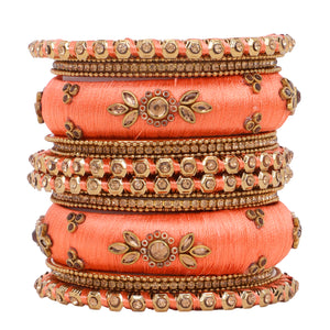 Traditional Thread Bangle set for Both hands by Leshya