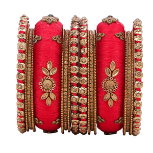 Traditional Thread Bangle set for Both hands by Leshya
