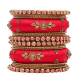Traditional Thread Bangle set for Both hands by Leshya