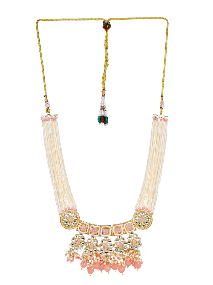 Kundan Long Necklace and Earring set by Leshya