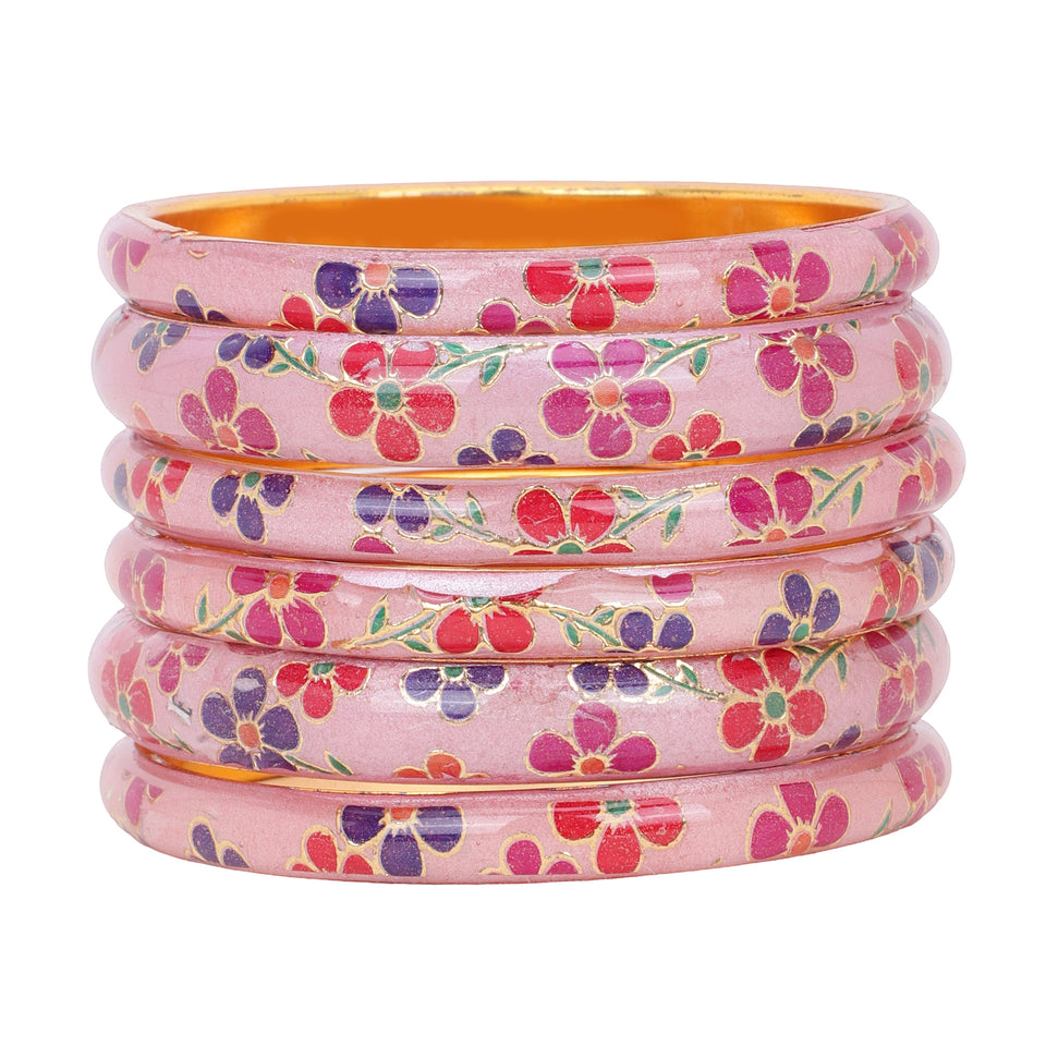 Set of 6 Pink Pista Bracelets by Leshya
