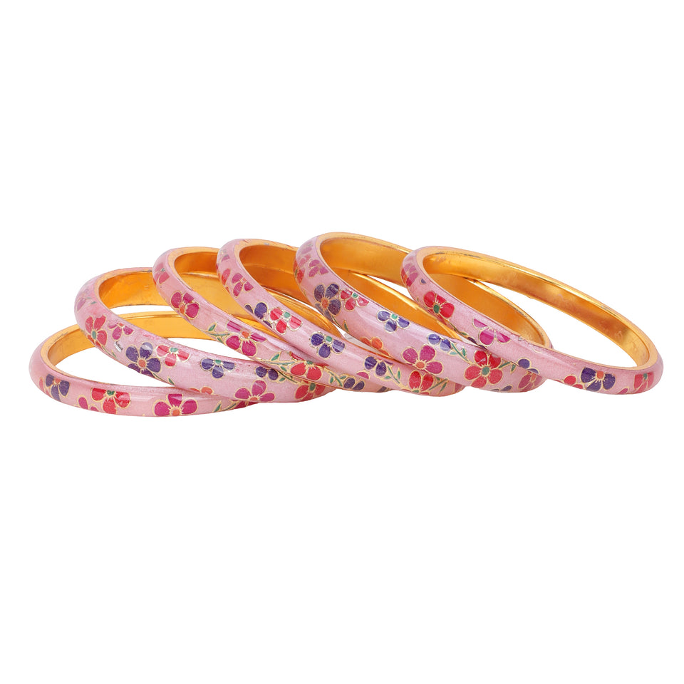 Set of 6 Pink Pista Bracelets by Leshya