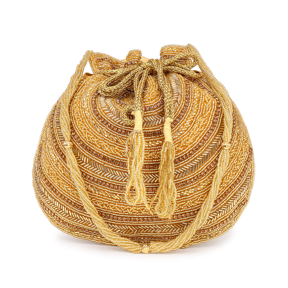 Bridal Handbag with Intricate zari Potli
