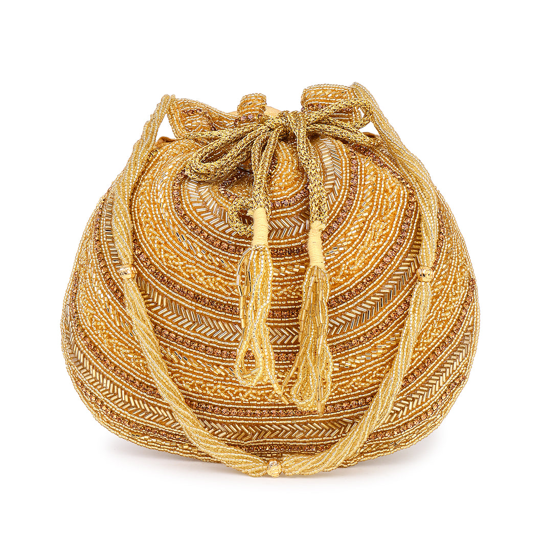 Bridal Handbag with Intricate zari Potli