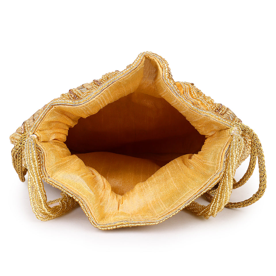 Bridal Handbag with Intricate zari Potli