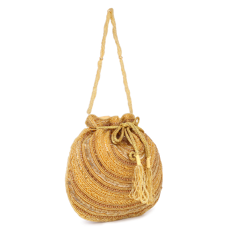 Bridal Handbag with Intricate zari Potli