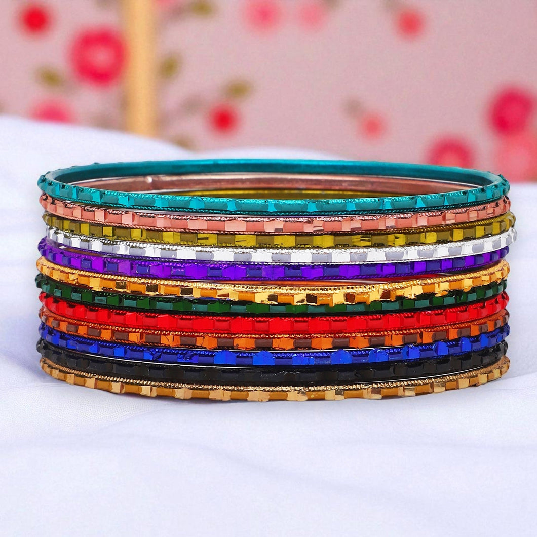 Modern Tribal Bangle Stack by Leshya