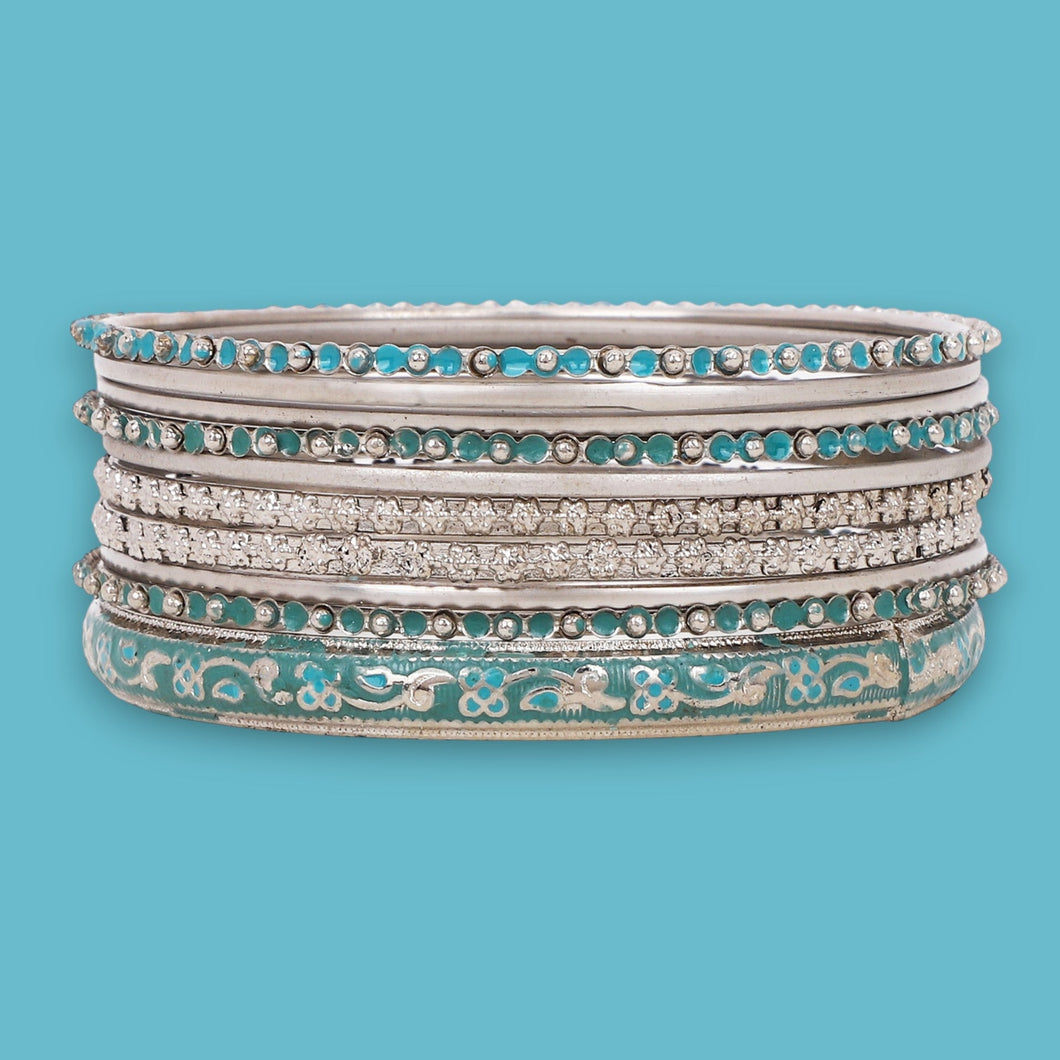 Modern Tribal Bangle Stack by Leshya