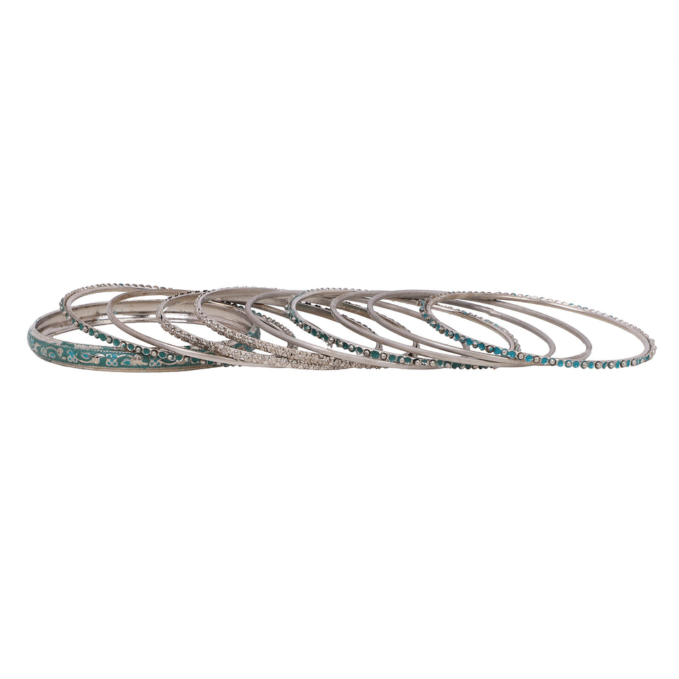 Modern Tribal Bangle Stack by Leshya