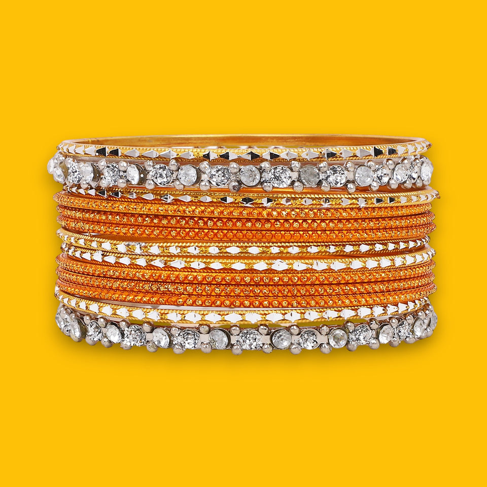 Modern Stone Tribal Bangle Stack by Leshya