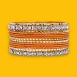 Modern Stone Tribal Bangle Stack by Leshya