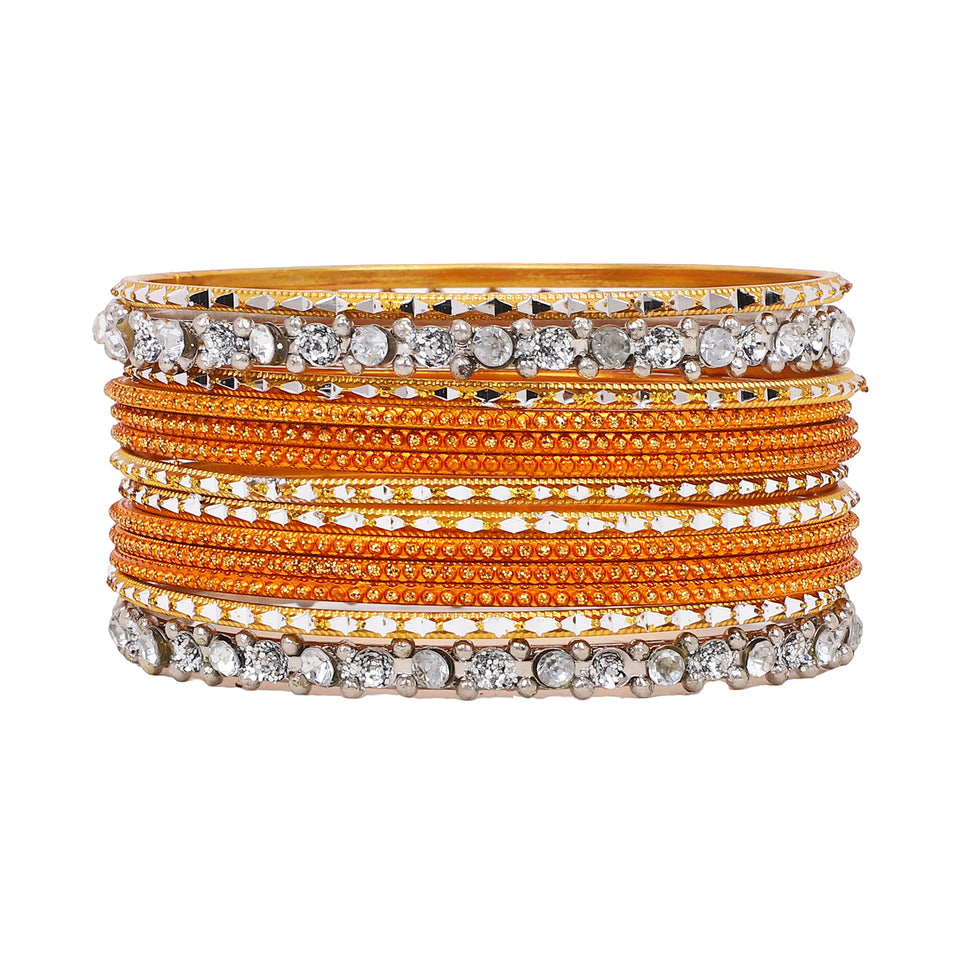 Modern Stone Tribal Bangle Stack by Leshya