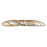 Modern Stone Tribal Bangle Stack by Leshya