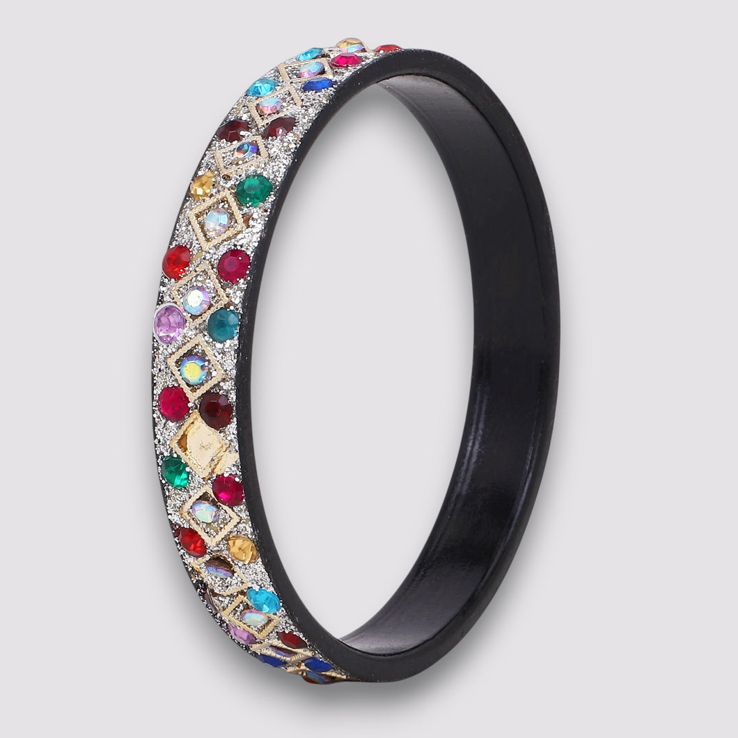 Modern Stone Tribal Bangle Stack by Leshya
