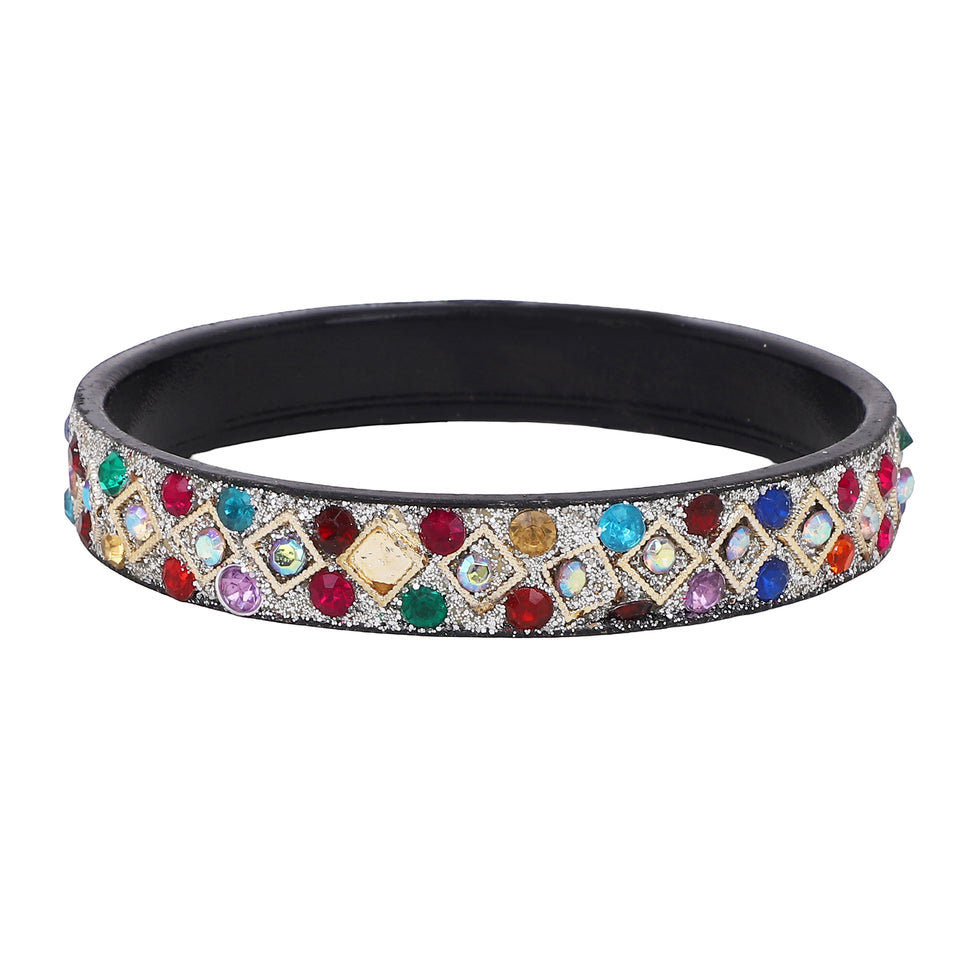 Modern Stone Tribal Bangle Stack by Leshya