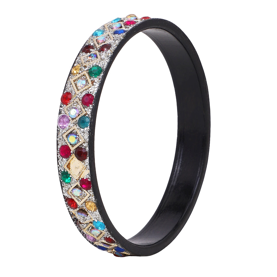 Modern Stone Tribal Bangle Stack by Leshya