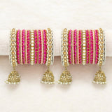 Bridal Jhumki Style Bangle set for two hands by Leshya