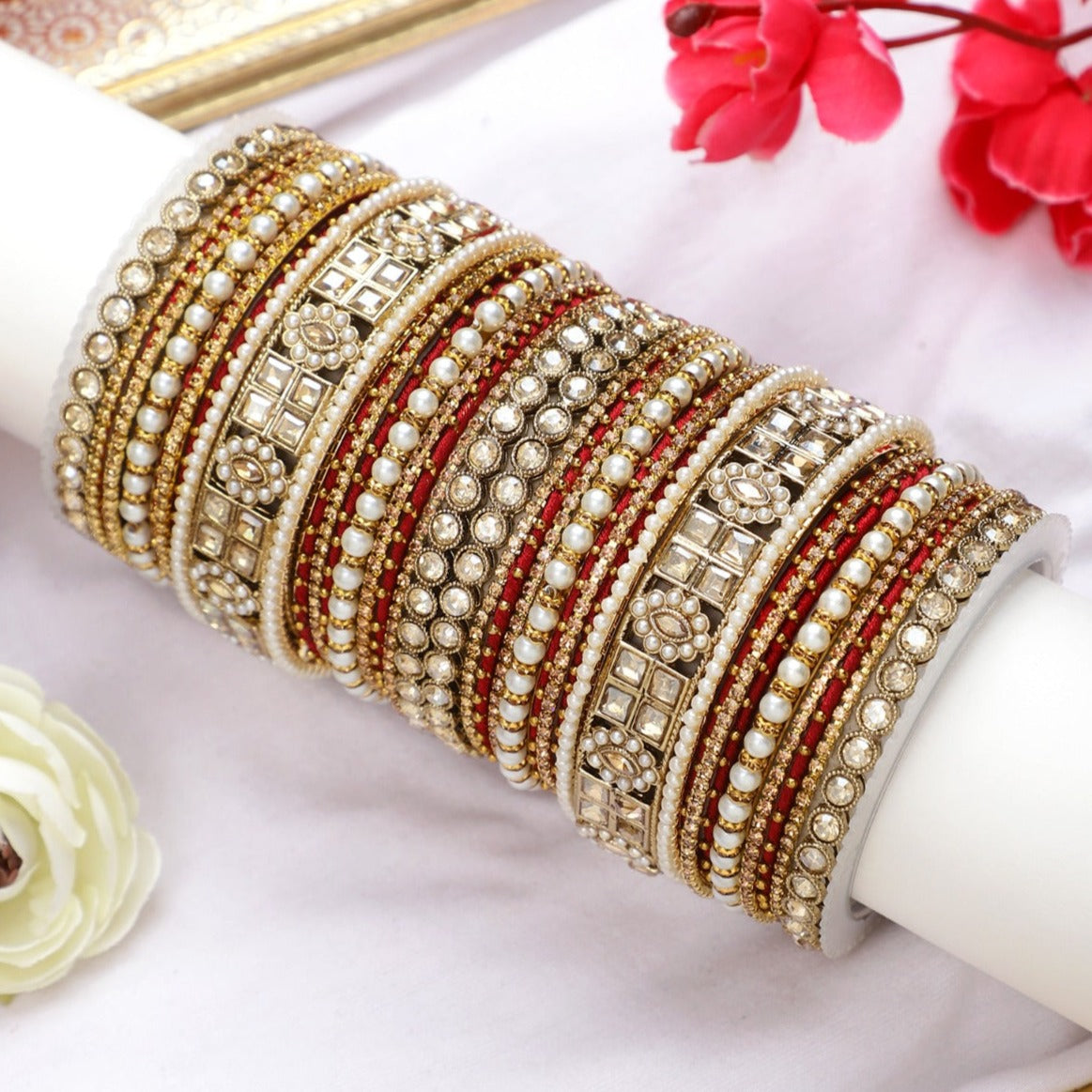Thread Bangle Frames Rich Texture bangle set with Silk thread Bangles by Leshya – BANGLES BY ...
