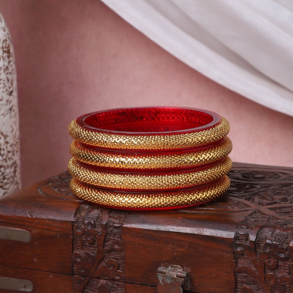 Set of 4 Golden Dailywear Bracelets by Leshya