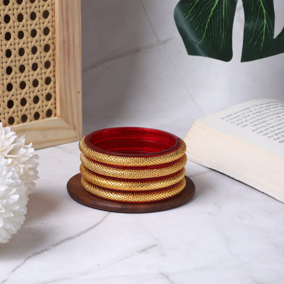 Set of 4 Golden Dailywear Bracelets by Leshya