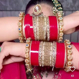 Bridal Chura with Pacheli Rajwada Kada