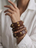 Modern Wooden Bangle Stack by Leshya