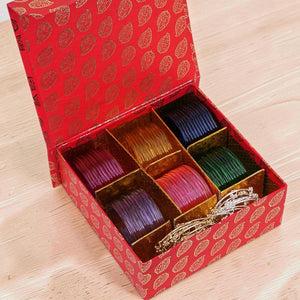 Gifting Box Set of 6 Jelly Glass with kashmiri ghungroo by Leshya
