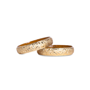 Broad Look-Like Gold Dyed Bracelet Pair