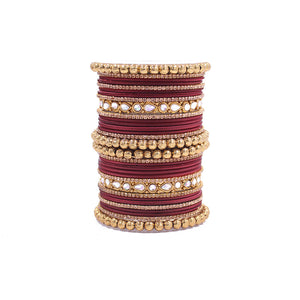 Traditional Ethnic Bangle Set by Leshya for women for both hands Plus size