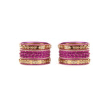 Traditional Bangle Set With Golden Dotted Bangles Plus Size