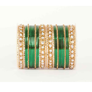 Kundan Gold Plating Bangle Set