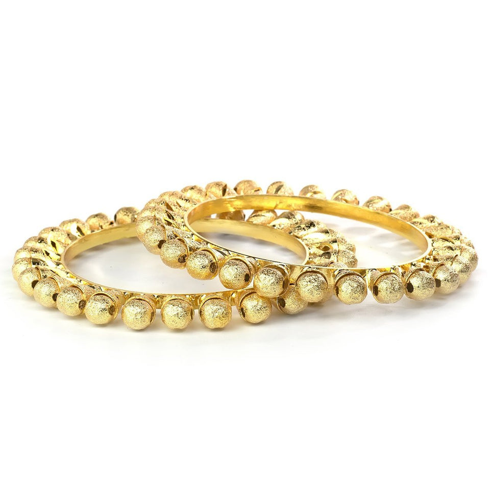 Heavy Design Set of 2 Pearl Real look-like jewellery Golden Pacheli Kada Bracelet