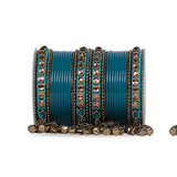 Traditional Ghungroo Bells Bangle With Silk Thread And Stone