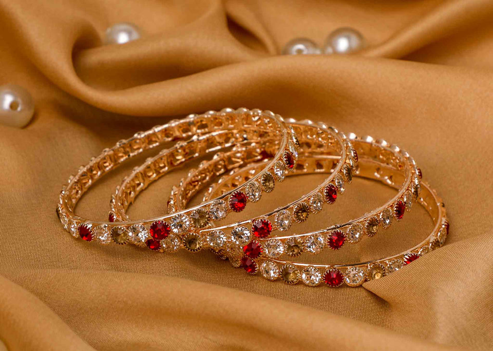 Gold Plated Cubio Rudraksha Bracelet For Women – Japam