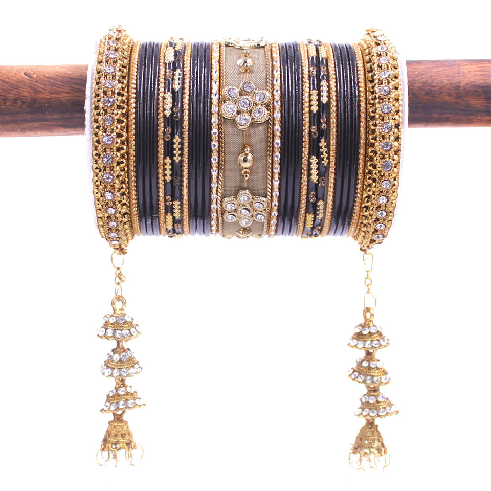 Gold Plated Bracelets with Pearls and Chains
