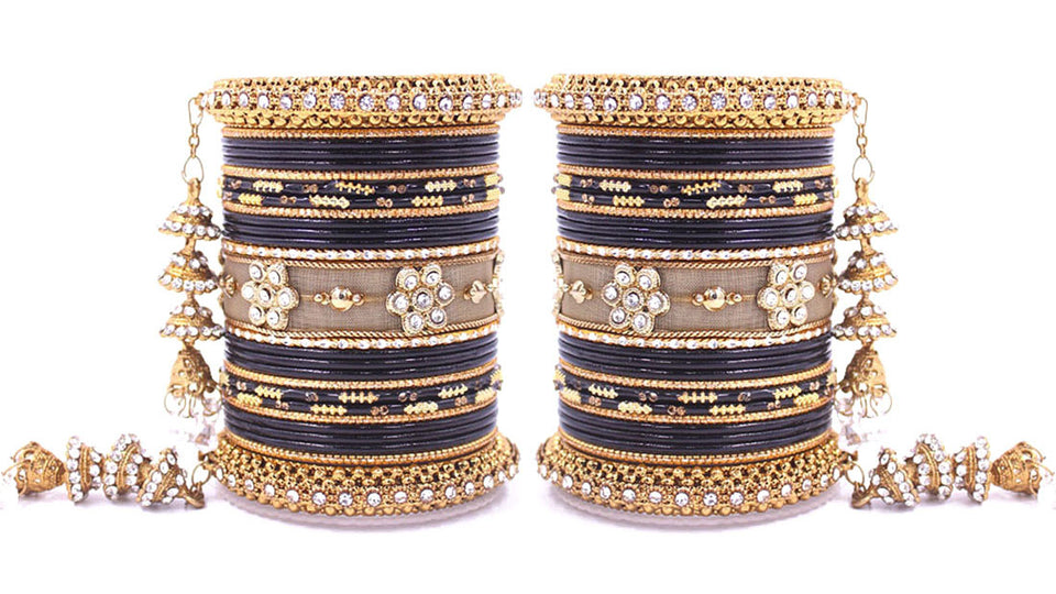 Efulgenz Indian Bangle Set CZ Crystal Kundan Silk Thread Tassels Bracelets  Bangle Jewelry for Women Girls (Set of 18) - Walmart.com