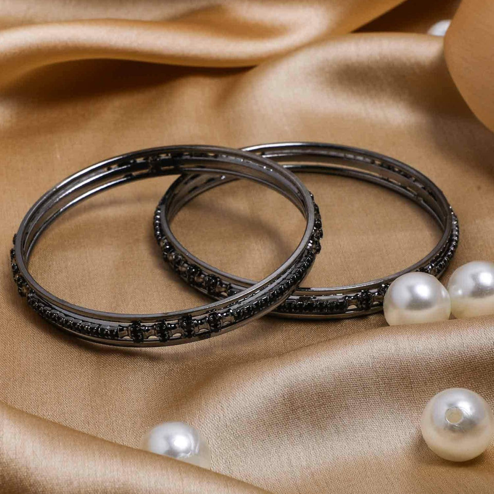 Black Twisted Bangle Bracelet For Men  Classy Men Collection
