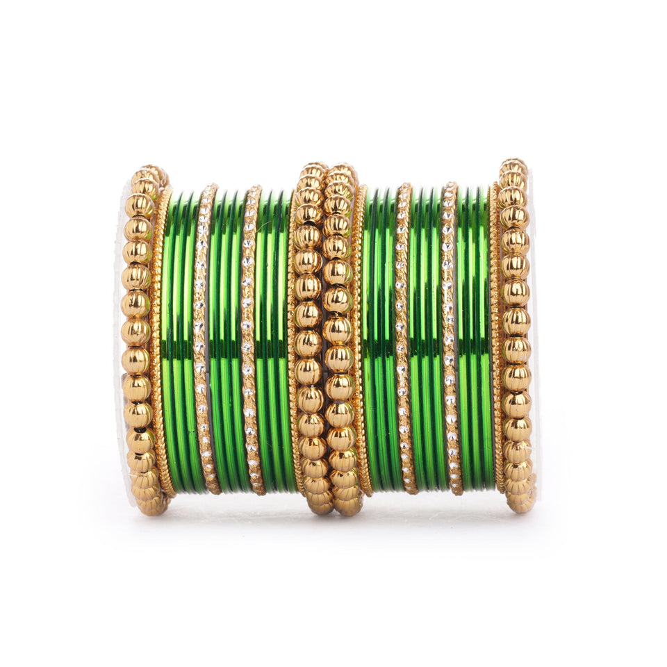 Traditional Indian Bangle Set with Antique Kadas designed for Women Plus Size