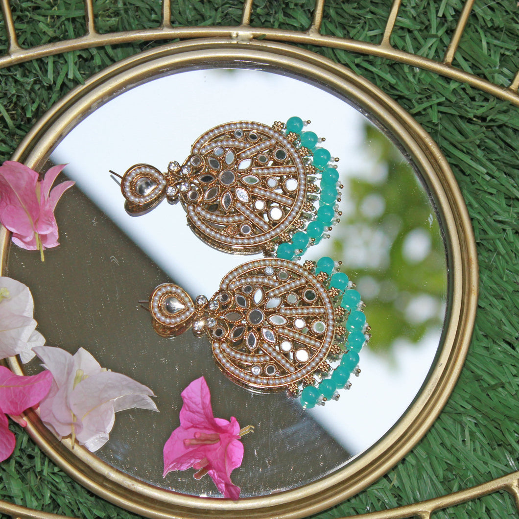 Beautiful Jhumki Earring with Mirrorwork by Leshya