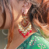 Jhumki Earring with Meenakari by Leshya