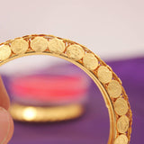 Traditional Golden Bracelet Pair with God Symbols for Women