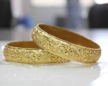 Broad Look-Like Gold Dyed Bracelet Pair (Plus Size)