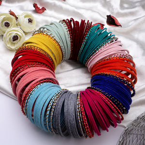 Bangle Bunches with Thread and Velvet by Leshya (12 Colours)